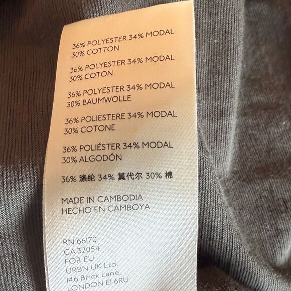 FREE PEOPLE ARMY GREEN BLOUSE LG - Picture 4 of 7